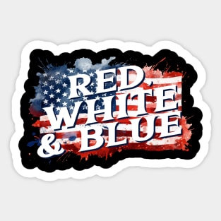 Red, White, and Blue Sticker